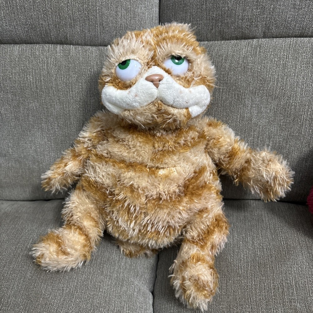 Garfield Plush Stuffed Animal Orange Tabby Cat Shaggy 10 Inch Vintage Style
